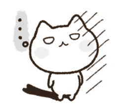Loose daily life of the white cat sticker #13436932