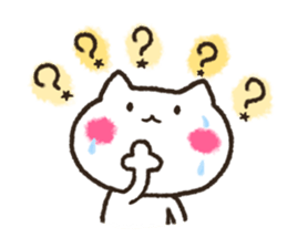 Loose daily life of the white cat sticker #13436938