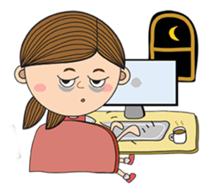 Little Moody Girl sticker #13437398