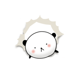 Panda is leaking heart of voice. sticker #13438720