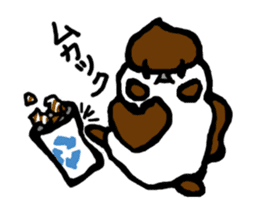 Daily life of the sparrow sticker #13438969