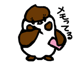 Daily life of the sparrow sticker #13438970