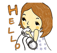 Emotional girl and a pet's daily Ver 1.0 sticker #13441620