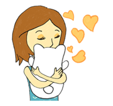 Emotional girl and a pet's daily Ver 1.0 sticker #13441622