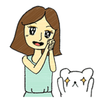 Emotional girl and a pet's daily Ver 1.0 sticker #13441624