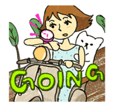 Emotional girl and a pet's daily Ver 1.0 sticker #13441625