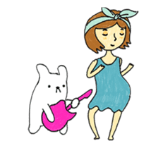 Emotional girl and a pet's daily Ver 1.0 sticker #13441626