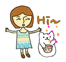 Emotional girl and a pet's daily Ver 1.0 sticker #13441630