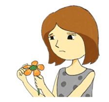 Emotional girl and a pet's daily Ver 1.0 sticker #13441631