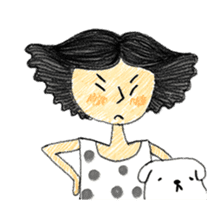 Emotional girl and a pet's daily Ver 1.0 sticker #13441633