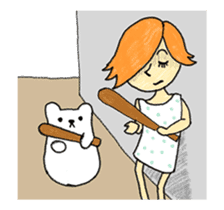 Emotional girl and a pet's daily Ver 1.0 sticker #13441637