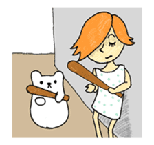 Emotional girl and a pet's daily Ver 1.0 sticker #13441637