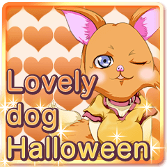Lovely Halloween Cute dog Animal English