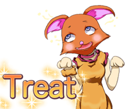 Lovely Halloween Cute dog Animal English sticker #13442932