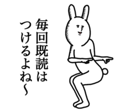 The rabbit for text ignored. sticker #13443381