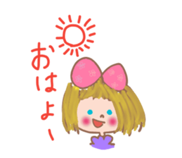 Cute Ribbon-chan is here!(in japanese) sticker #13443750