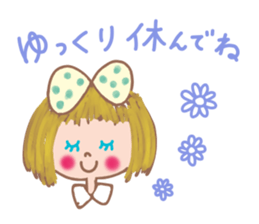 Cute Ribbon-chan is here!(in japanese) sticker #13443762