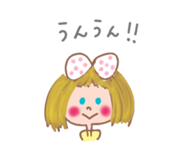 Cute Ribbon-chan is here!(in japanese) sticker #13443770