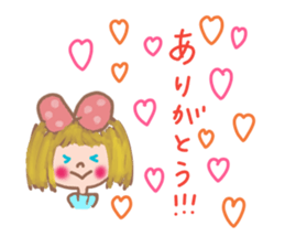 Cute Ribbon-chan is here!(in japanese) sticker #13443786