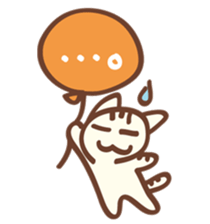 balloon striped cat sticker #13443995