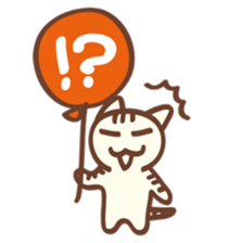 balloon striped cat sticker #13443996