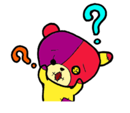 patchwork bear sticker #13444670