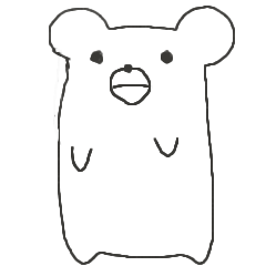 Cute square YURU bear