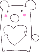 Cute square YURU bear sticker #13445292