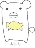 Cute square YURU bear sticker #13445300