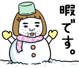 Ugly but charming woman winter version. sticker #13445561