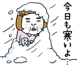 Ugly but charming woman winter version. sticker #13445563