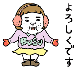 Ugly but charming woman winter version. sticker #13445571