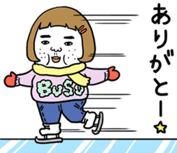 Ugly but charming woman winter version. sticker #13445573