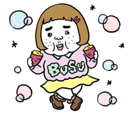 Ugly but charming woman winter version. sticker #13445574
