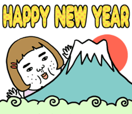 Ugly but charming woman winter version. sticker #13445586