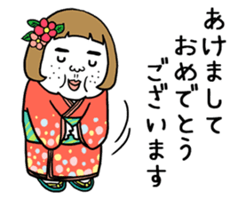 Ugly but charming woman winter version. sticker #13445587