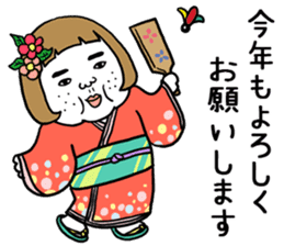 Ugly but charming woman winter version. sticker #13445588