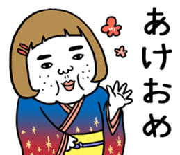 Ugly but charming woman winter version. sticker #13445595