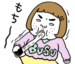 Ugly but charming woman winter version. sticker #13445597