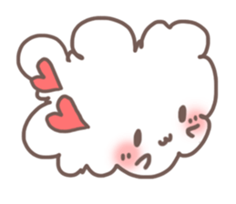 fluffy cotton sticker #13446506
