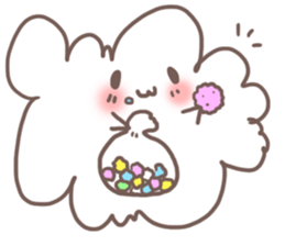 fluffy cotton sticker #13446508