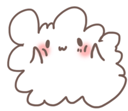 fluffy cotton sticker #13446509