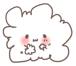 fluffy cotton sticker #13446517