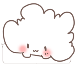 fluffy cotton sticker #13446523