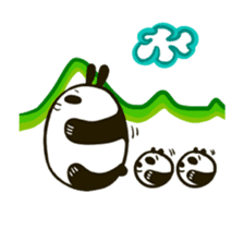 Rice ball panda 'Chap Chap' sticker #13446733