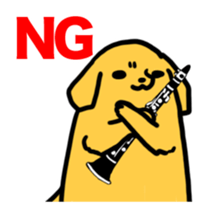 Clarinet_dog sticker #13451718