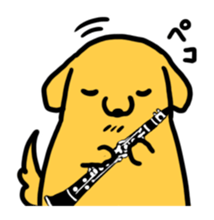 Clarinet_dog sticker #13451721