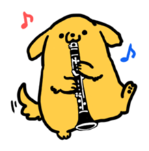 Clarinet_dog sticker #13451723