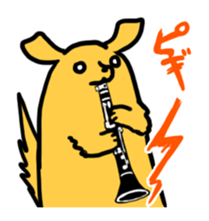 Clarinet_dog sticker #13451727