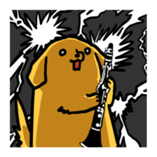 Clarinet_dog sticker #13451738